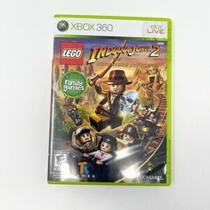 Lego Indiana‎ Jones 2 the Adventure Continues Xbox 360 W Manual TESTED